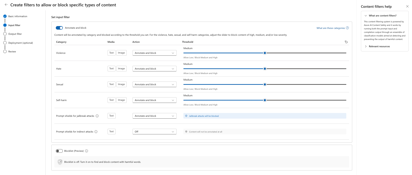 Contents filter Sexual High in Input filter